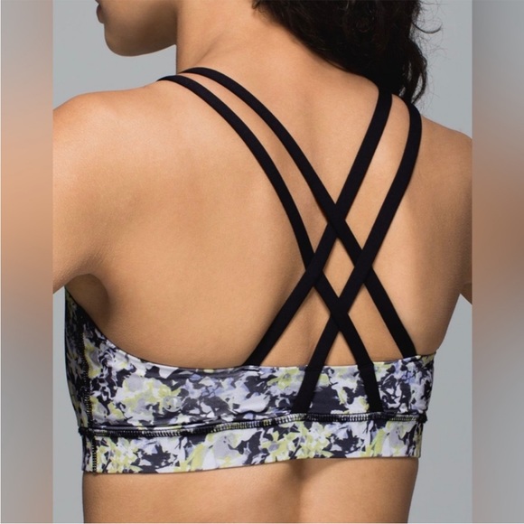lululemon athletica Other - Lululemon Energy Bra Crosscourt Petal Black
Clarity Yellow / Black size 10